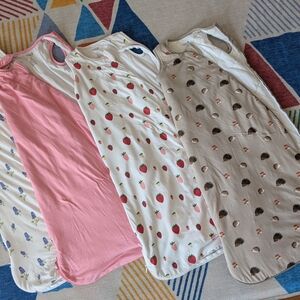 4 Kyte Baby Sleep Sacks - Pink, White, Beige